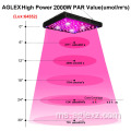 Lampu Tumbuh Tanaman LED Berkecekapan Tinggi Aglex 2000W